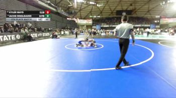 Boys 2A 106 lbs 5th Place Match - Kyler Mays, Ellensburg vs Jacob Ringlbauer, Olympic