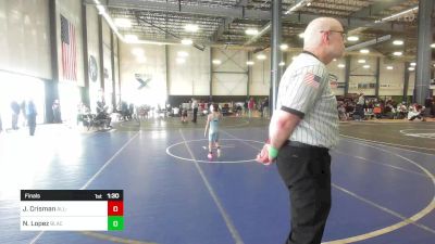 57 lbs Final - James Crisman, All-Phase WC vs Nico Lopez, Black Fox Wrestling Academy