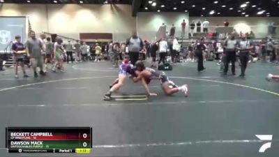 135 lbs Semis & 1st Wrestleback (8 Team) - Beckett Campbell, CP Wrestling vs Dawson Mack, Untouchables Purple