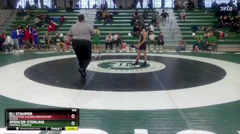 106 lbs Champ. Round 1 - Spencer Sterling, Cardinal Gibbons vs Eli Stamper, Benedictine College Preparatory School