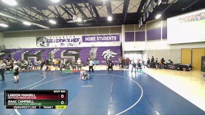 92 lbs Quarterfinal - Isaac Campbell, Riverton Wolf Pack Wrestling vs Larson Mansell, Salt Flats Wrestling Club