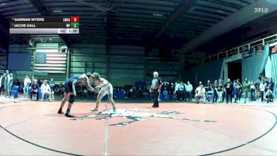 190 lbs 1st Place Match - Jacob Hall, White Pine vs Gabrian Myers, Lake Mead Christian Academy