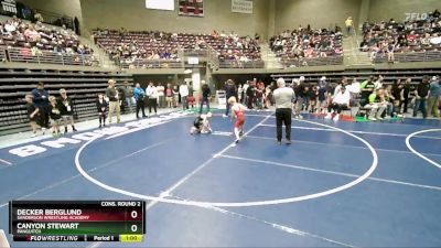 70 lbs Cons. Round 2 - Decker Berglund, Sanderson Wrestling Academy vs Canyon Stewart, Panguitch