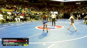 120 Class 1 lbs Cons. Round 3 - Cooper Mcdonald, Sherwood vs Kyndal Brown, Westminster Christian Academy