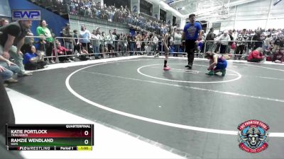 70 lbs Quarterfinal - Ramzie Wendland, Hays vs Katie Portlock, Trailhands