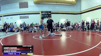 100 lbs Champ. Round 1 - Joseph Warner, The Fort Hammers Wrestling vs Korbyn Woods, Contenders Wrestling Academy