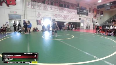 110 lbs Cons. Round 7 - Lisa Diaz, JW North vs Rochelle Coomes, Cerritos