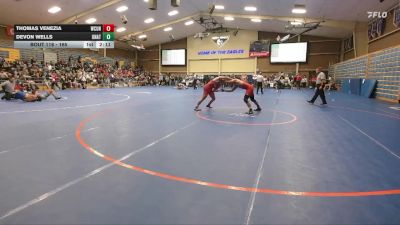 165 lbs Champ. Round 2 - Thomas Venezia, Westcliff-UN vs Devon Wells, Unattached