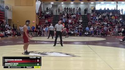 125 lbs Round 2 - Giovanni Besson, Coe vs Derrick Bass, Grand View (Iowa)