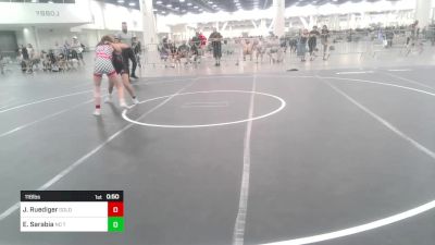 116 lbs Consi Of 4 - Jasmine Ruediger, Gold Rush Wrestling vs Eve-Va Sarabia, No Team