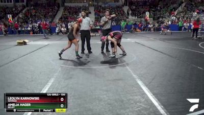 130 lbs Quarterfinal - Amelia Hager, Beloit vs Leolyn Karnowski, Wamego