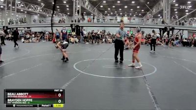 92 lbs Round 7 (8 Team) - Beau Abbott, Backyard Brawler vs Brayden Hoppe, Mat Warriors Red