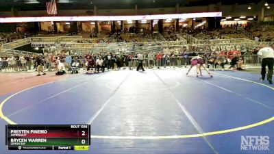 1A 126 lbs Cons. Round 3 - Brycen Warren, Lemon Bay vs Presten Pineiro, Astronaut