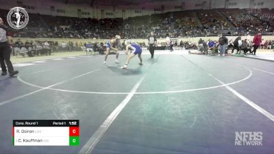 3A-144 lbs Cons. Round 1 - Coleman Kauffman, VINITA vs Rebel Doiron, LITTLE AXE