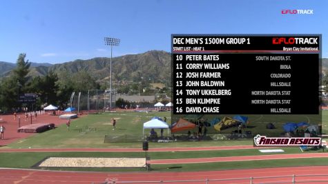 Men's Decathlon 1500m Group 1, Heat 1