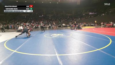 6A Boys 165 lbs Champ. Round 2 - Giovanni Silva, Westview Boys vs Braxton Brant, Glencoe Boys