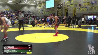 135 lbs Cons. Round 3 - Leo Agbulos, Red Star Wrestling Academy vs Jeremiah Rosa, Firebaugh Wrestling Club