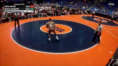 126 lbs Quarterfinals (8 Team) - Kavel Moore, Chicago (Mt. Carmel) vs Rocco Cassioppi, Rockton (Hononegah)