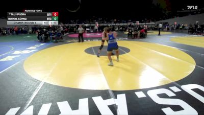 3A Boys 215 lbs Champ. Round 1 - Tauj Flora, Sutherlin Boys vs Israel Lopez, Nyssa Boys