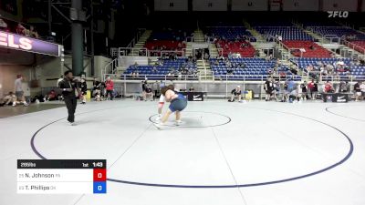 285 lbs Cons 16 #1 - Noah Johnson, PA vs Tazer Phillips, OK