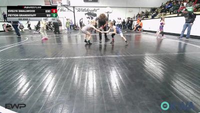 60 lbs Rr Rnd 1 - Evelyn Smallwood, Dark Cloud Wrestling Club vs Peyton Grandstaff, Warner Eagles Youth Wrestling