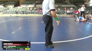 91 lbs Round 3 (4 Team) - Hoyt Washburn, Independence vs John Hirsch, Western Dubuque Ultimate Club