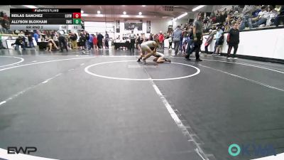 76-80 lbs Rr Rnd 2 - Reilas Sanchez, Locust Grove Youth Wrestling vs Allyson Bloxham, Salina Wrestling Club