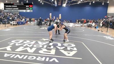 185 lbs Cons. Round 1 - Selena Zheng, West Potomac vs Hannah Lasher, Colgan