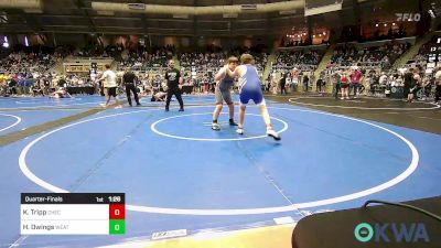 Quarterfinal - Keegan Tripp, Checotah Matcats vs Hudson Owings, Weatherford Youth Wrestling