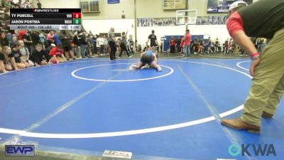 126 lbs Quarterfinal - Ty Purcell, Vinita Kids Wrestling vs Jason Postma, Wagoner Takedown Club