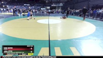 92 lbs Cons. Semi - Aria Otos, Gig Harbor Grizzlies Wrestling Club vs Zoe Gemin, NWWC