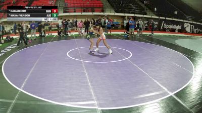 90-95 lbs Champ. Round 1 - Kailani Kim, Hawaii vs Maya Iverson, Alaska