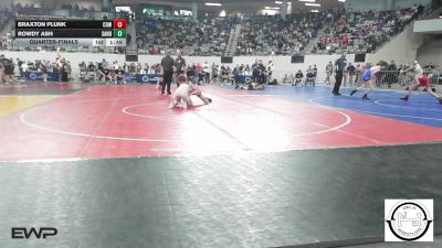 108 lbs Quarterfinal - Braxton Plunk, Coweta vs Rowdy Ash, Sand Springs Jr High
