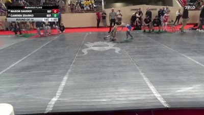 70_B lbs Round Of 16 - Mason Sauder, Mifflinburg vs Camden Zdarko, Maplewood