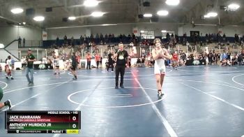 145 lbs Cons. Round 2 - Jack Hanrahan, Arlington Cardinals Wrestling vs Anthony Murdico Jr, Sand Creek