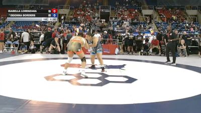 207 lbs 3rd Place Match - Isabella Lorenzana, California vs Deionna Borders, Ohio