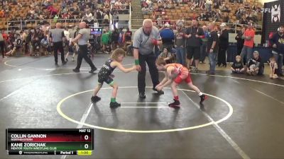 50 lbs Cons. Round 3 - Collin Gannon, Northeastern vs Kane Zorichak, Mentor Youth Wrestling Club