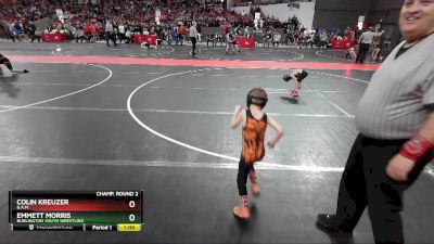 45 lbs Champ. Round 2 - Colin Kreuzer, B.A.M. vs Emmett Morris, Burlington Youth Wrestling