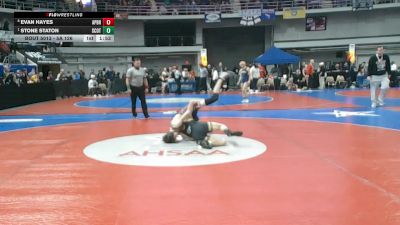5A 126 lbs Quarterfinal - Stone Staton, Scottsboro vs Evan Hayes, A P Brewer High School