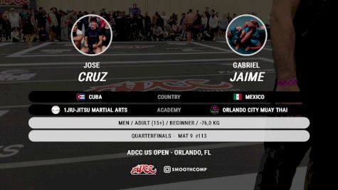 Jose Cruz vs Gabriel Jaime 2025 ADCC Orlando Open/Youth Trials