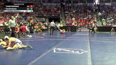1A-120 lbs Champ. Round 2 - Ayden Bergman, Jesup vs Jacob Rauch, North Linn