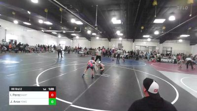 57 lbs Rr Rnd 2 - Isaiah Perez, Martinez School Of Wrestling vs Jaxson Arce, Pomona Elite