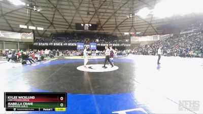 Girls 3A/4A 135 Cons. Round 4 - Isabella Crave, Shorewood (Girls) vs Kylee Wicklund, Lake Stevens (Girls)