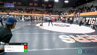 52 lbs Consi Of 16 #2 - Stryker Fields, Tuttle Wrestling Club vs Linkin Perigo, Norman North