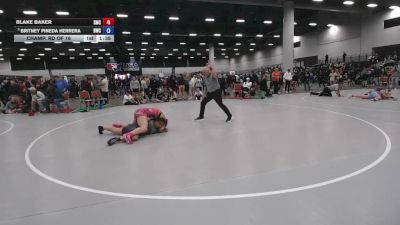 190 lbs Champ. Rd Of 16 - Britney Pineda Herrera, Bison Wrestling Club vs Blake Baker, Spartan Mat Club