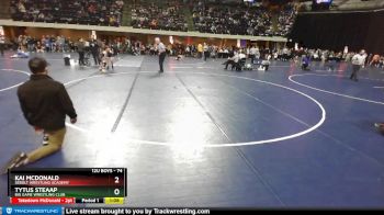 74 lbs Semifinal - Kai McDonald, Sebolt Wrestling Academy vs Tytus Steaap, Big Game Wrestling Club