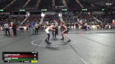 130 lbs Quarterfinal - Landyn Phillips, Maize vs Tayber Driggs, Manhattan