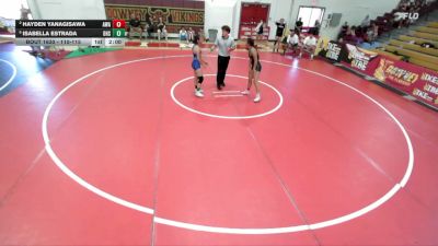 110-115 lbs Round 4 - Hayden Yanagisawa, Arete Wrestling Academy vs Isabella Estrada, Downey High School