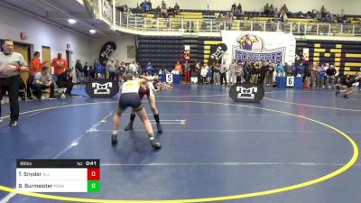 96 lbs Consy 6 - Tristan Snyder, All American vs Brooks Burmeister, Penn Trafford