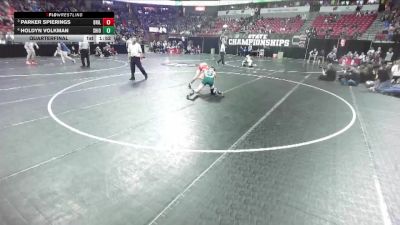 D3-113 lbs Quarterfinal - Parker Spierings, Brillion vs Holdyn Volkman, Shiocton